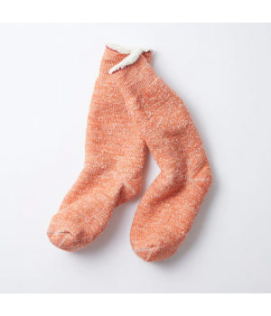 Orange Double Faced Crew Comfy Socks