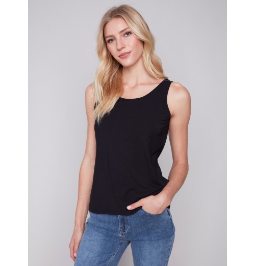 Reversible Bamboo Cami - Black