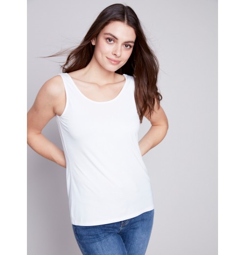 Reversible Bamboo Cami - White