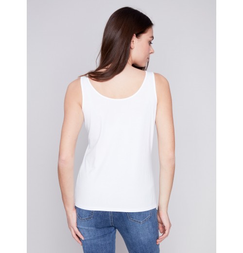 Reversible Bamboo Cami - White