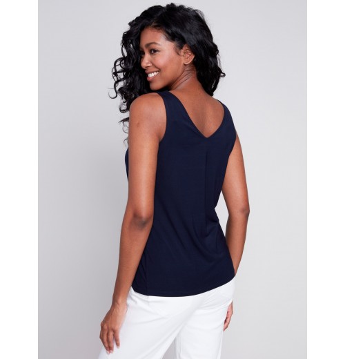 Reversible Bamboo Cami - Navy