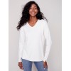 Basic V-Neck Sweater - Ecru