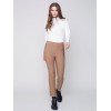 Bengaline Pull-on Pants with Cuff - Truffle