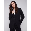 Blazer with Ruched Back - Black