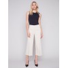 Cropped Wide Leg Pants - Beige