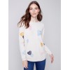 Embroidered Hearts Sweater - Ecru