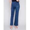 Flare Jeans with Decorative Buttons - Indigo