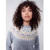 Jacquard Knit Ski Sweater - Gray