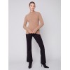 Mock Neck Rib Sweater - Truffle