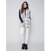 Plaid Boiled Wool Vest - Light Gray