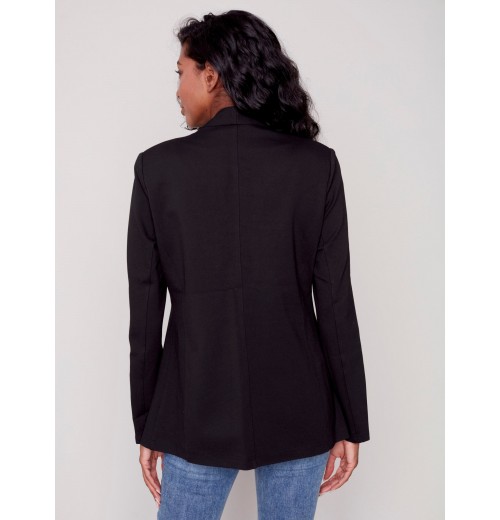 Ponte Knit Blazer - Black