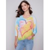 Printed Dolman Sweater - Multicolor