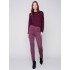 Pull-On Twill Pants with Snap Button Hem - Port