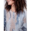 Reversible Printed Sweater with Frayed Edge - Truffle