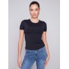 Short-Sleeved Super Stretch Top - Black