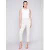 Side Slit Tapered Pants - Beige