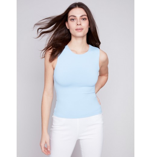 Sleeveless Super Stretch Top - Sky