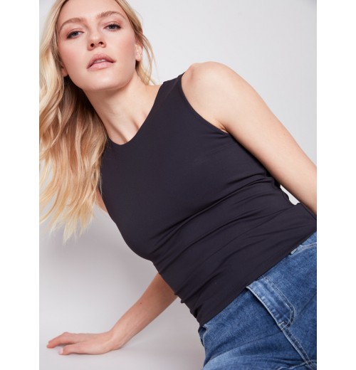 Sleeveless Super Stretch Top - Black