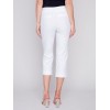 Stretch Pull-On Capri Pants - White