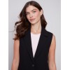 Tailored Blazer Vest - Black