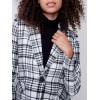 Tailored Plaid Blazer - Black & Cream