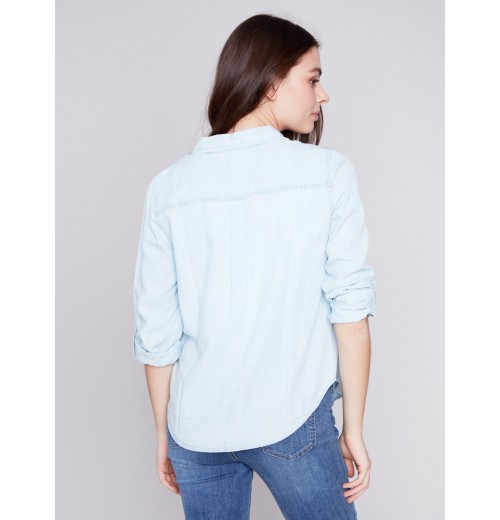 Tencel Button-Down Shirt - Denim