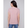 V-Neck Linen T-Shirt - Dusty Rose