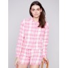 Yarn Dye Cropped Checkered Jacket - Light Punch